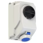 Gniazdo stałe z rozłącznikiem 0-1 duże blokada mechaniczna 16A 230V 2P+Z IP44 75132-6