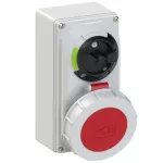 Gniazdo stałe z rozłącznikiem 0-1 małe blokada mechaniczna 32A 400V 3P+Z+N IP67
