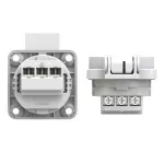 Gniazdo wtyczkowe SCHUKO 16A 2P+Z 230V 50/60Hz IP54, tylne podłączenie kołnierz 50X50, styki niklowane, szare