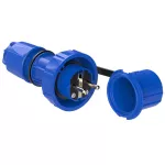 Wtyczka przenośna NAUTILUS 230V UNI-SCHUKO IP68 niebieska standard uni-schuko