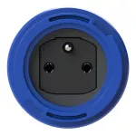 Gniazdo przenośne NAUTILUS 230V Z BOLCEM IP68 Niebieskie z bolcem
