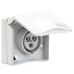 Gniazdo zabudowane seria DESIGN IP44 gniazdo tablicowe16A 2P+Z 230V