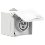 Gniazdo zabudowane seria DESIGN IP54 gniazdo nadtynkowe przelotowe 16A 2P+Z 230V