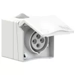 Gniazdo zabudowane seria DESIGN IP44 gniazdo nadtynkowe przelotowe 16A 3P+Z 400V