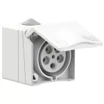 Gniazdo zabudowane seria DESIGN IP44 gniazdo nadtynkowe przelotowe 32A 3P+Z+N 400V