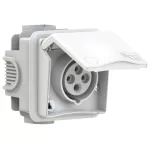 Gniazdo zabudowane seria DESIGN IP44 gniazdo podtynkowe przelotowe 16A 3P+Z 400V
