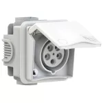 Gniazdo zabudowane seria DESIGN IP44 gniazdo podtynkowe przelotowe 16A 3P+Z+N 400V