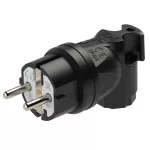 Wtyczka przenośna kątowa gumowa SCHUKO 16A 2P+Z 230V IP44 czarna