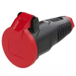 Gniazdo przenośne SCHUKO w pełni gumowe Z KLAPKĄ 16A 2P+Z 230V IP54