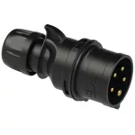 Wtyczka przenośna SHARK 32A 3P+Z+N 400V 50/60Hz 6h IP44, seria MIDNIGHT