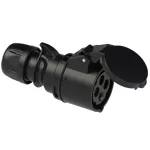Gniazdo przenośne SHARK 16A 3P+Z 400V 50/60Hz 6H IP44, seria MIDNIGHT