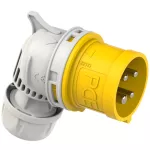 Wtyczka przenośna kątowa 16A 3P+Z 110V 50/60Hz 4h IP44, styki niklowane