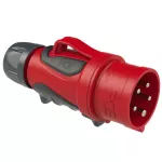 CEE-wtyczka przenośna ze zwrotnicą faz 32A 5p 6h IP54 GRIP