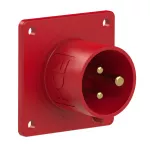 Wtyczka tablicowa prosta 16A 2P+Z 400V 50/60Hz 9h IP44 (kołnierz: 70X70, rozstaw śrub: 56X56)