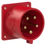 Wtyczka tablicowa prosta TURBO TWIST 32A 3P+Z+N 400V 50/60Hz 6h IP44 (kołnierz: 70X70, rozstaw śrub: 56X56)