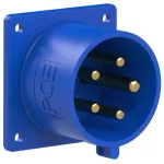 Wtyczka tablicowa prosta TURBO TWIST 32A 3P+Z+N 230V 50/60Hz 9h IP44 (kołnierz: 75X75, rozstaw śrub: 60X60)