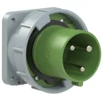 Wtyczka tablicowa prosta 63A 2P+Z >50-500V 100-300Hz 10h IP66/67 (kołnierz: 100X100, rozstaw śrub: 80X80)