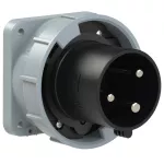 Wtyczka tablicowa prosta 63A 2P+Z 500V 50/60Hz 7h IP66/67 (kołnierz: 100X100, rozstaw śrub: 80X80)