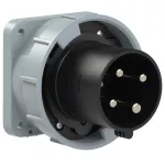 Wtyczka tablicowa prosta 63A 3P+Z 500V 50/60Hz 7h IP66/67 (kołnierz: 100X100, rozstaw śrub: 80X80)