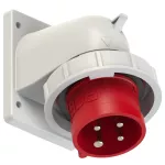 Wtyczka tablicowa kątowa TWIST 16A 3P+Z 400V 50/60Hz 6h IP67 (kołnierz 66X86, rozstaw śrub 53X61), styki niklowane