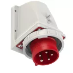 Wtyczka odbiornikowa ze zwrotnicą faz 16A 3P+Z+N 400V 50/60Hz 6h IP67 (styki niklowane, wejście od góry i od ściany)