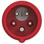 Wtyczka odbiornikowa ze zwrotnicą faz Z KLAPKĄ 32A 3P+Z+N 400V 50/60Hz 6h IP44 (styki niklowane, wejście od góry i od ściany)