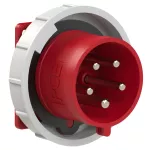 Wtyczka tablicowa prosta ze zwrotnicą faz 32A 3P+Z+N 400V 50/60Hz IP67 (kołnierz 75X75, rozstaw śrub 60X60)