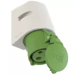 Gniazdo stałe 32A 2P+Z >50-500V 100-3000Hz 10h IP44