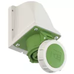 Gniazdo stałe 16A 2P+Z >50-500V 100-300Hz 10h IP67, styki niklowane