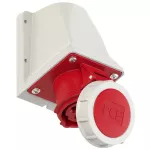 Gniazdo stałe 16A 2P+Z 400V 50/60Hz 9h IP67, styki niklowane