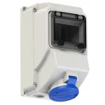 Gniazdo stałe z okienkiem inspekcyjnym 16A 3P+Z+N 230V 50/60Hz 9h IP44