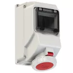 Gniazdo stałe z okienkiem inspekcyjnym 32A 3P+Z 400V 50/60Hz 6h IP67