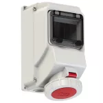 Gniazdo stałe z okienkiem inspekcyjnym 32A 3P+Z+N 400V 50/60Hz 6h IP67