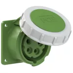 Gniazdo tablicowe proste 16A 3P+Z+N >50-500V 100-300Hz 10h IP67, kołnierz 75X75, rozstaw śrub 60X60