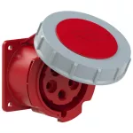 Gniazdo tablicowe proste TURBO TWIST 32A 3P+Z+N 400V 50/60Hz 6h IP67, kołnierz 75X75, rozstaw śrub 60X60