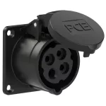 Gniazdo tablicowe proste 16A 3P+Z 500V 50/60Hz 7h IP44, kołnierz 70X70, rozstaw śrub 56X56