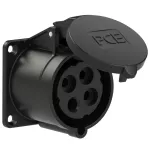 Gniazdo tablicowe proste 32A 3P+Z 400V 50/60Hz 7h IP44, kołnierz 70X70, rozstaw śrub 56X56