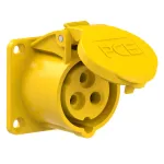 Gniazdo tablicowe proste 16A 2P+Z 110V 50/60Hz 4h IP44, kołnierz 60X60, rozstaw śrub 47X47