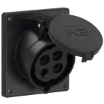 Gniazdo tablicowe skośne 32A 3P+Z 500V 50/60Hz 7h IP44/54 (kołnierz 92X100, rozstaw śrub 77X85)