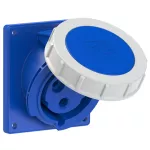 Gniazdo tablicowe skośne TWIST 32A 2P+Z 230V 50/60Hz 6h IP67 (kołnierz 92X100, rozstaw śrub 77X85), styki niklowane