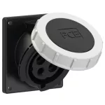 Gniazdo tablicowe skośne TWIST 32A 3P+Z 500V 50/60Hz 7h IP67 (kołnierz 92X100, rozstaw śrub 77X85), styki niklowane