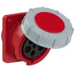 Gniazdo tablicowe skośne POWER TWIST 63A 3P+Z+N 400V 50/60Hz 6h IP66/67 (kołnierz 100X107, rozstaw śrub 77X85), styk sterujący