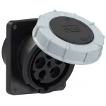 Gniazdo tablicowe skośne POWER TWIST 125A 3P+Z+N 500V 50/60Hz 7h IP66/67 (kołnierz 120X130, rozstaw śrub 100X108), styk sterujący