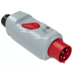 Wtyczka CEE zwrotnica faz z ochroną silnika PKZM0 z lampką sygnalizacyjną 32A 3P+Z+N 400V 50/60Hz 6h IP44 (zakres ustawień: 6,3-10A, dławica kablowa: M32)