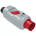 Wtyczka CEE zwrotnica faz z ochroną silnika PKZM0 i wskaźnikiem wirowania pola 32A 3P+Z+N 400V 50/60Hz 6h IP44 (zakres ustawień: 16-20A; dławica kablowa: M32)