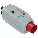 Wtyczka CEE ze zwrotnicą faz z ochroną silnika, z lampką sygnalizacyjną ze wskaźnikiem wirowania 16A 3P+Z+N 400V 50/60Hz 6h IP44 (zakres ustawień: 2,4-4,0A; stycznik(AC3): 4,0 Kw)