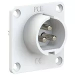 Wtyczka tablicowa prosta 16A 2P+Z 42V 50/60Hz 12h IP44, styki niklowane