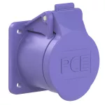 Gniazdo tablicowe proste 16A 2P+Z 24V 50/60Hz IP44/54 (kołnierz 55X55, rozstaw otworów 41X41), styki niklowane