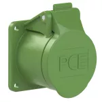 Gniazdo tablicowe proste 32A 2P+Z 24/42V 100-200Hz 4h IP44/54 (kołnierz 55X55, rozstaw otworów 45X45), styki niklowane