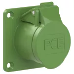 Gniazdo tablicowe proste 16A 2P+Z 24/42V 100-200Hz 4h IP44/54 (kołnierz 70X70, rozstaw otworów 56X56), styki niklowane